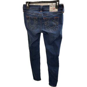 True Religion Jeans Womens 28x32 Blue Stella Skinny Low Rise Stretch Denim EUC